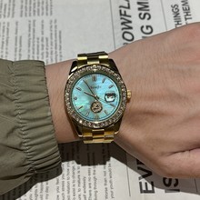 瑞士品牌镂空机械走时男士手表六字位度金龙腕表外贸直播新款批发