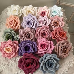 卡布奇诺玫瑰花头仿真花配饰装饰花 曼塔玫瑰花头仿真花发夹头饰