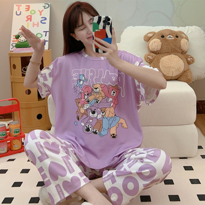 Pijamas nuevos pajamas de verano para mujeres pijamas cortos y largos Mickey ropa para el hogar comercio exterior transfronterizo sudeste asiático