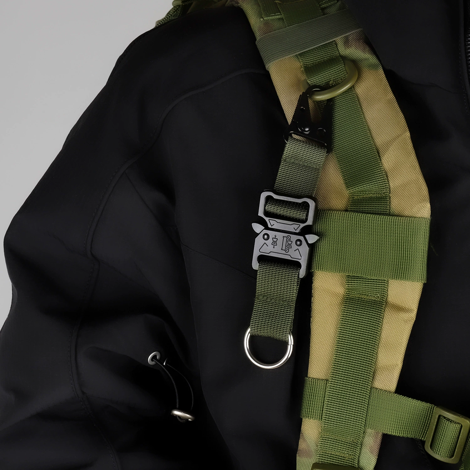 Tactics glasses with clasp, travel backpack, universal climbing keychain