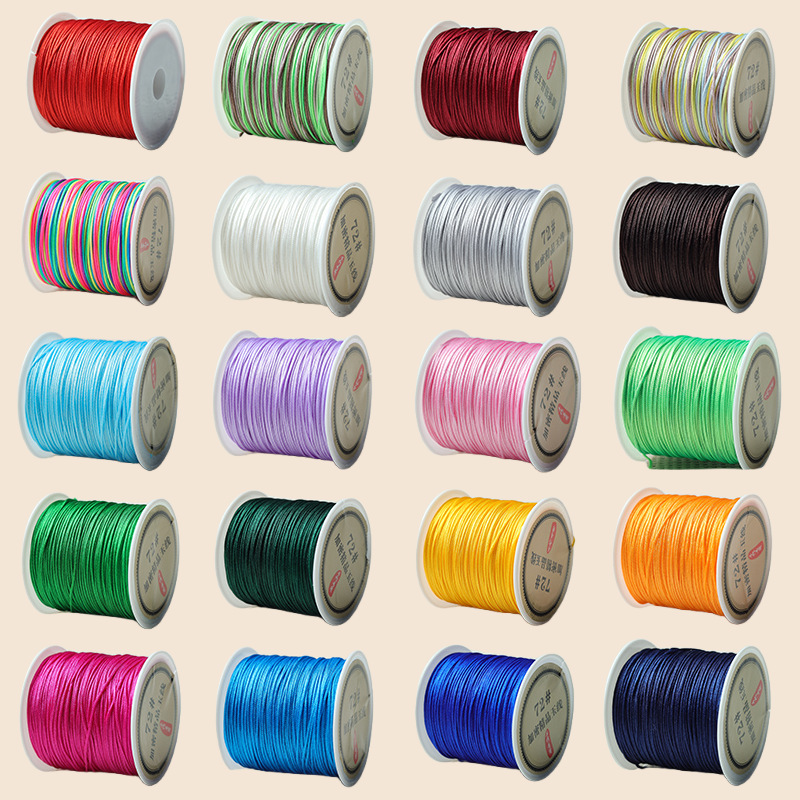 옥실 72호 끈, 수공예용 옥실, 다색 실줄, DIY 비즈 공예용 72호 옥실, 핸드메이드 팔찌 끈