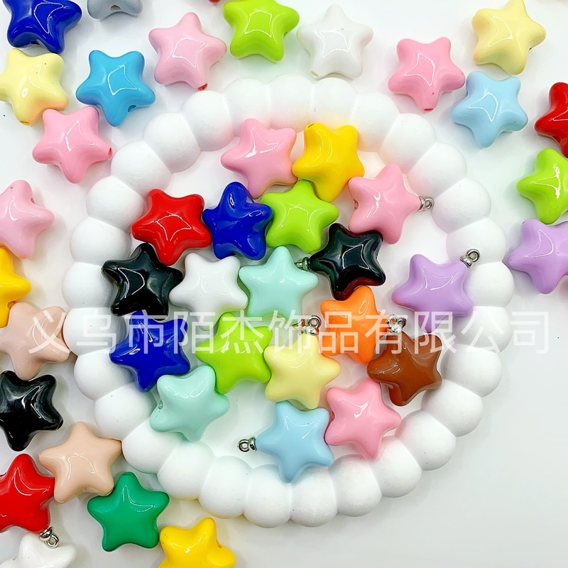 ファット五芒星ペンダント手作り diy 小さな装身具クリーム接着剤アクセサリー樹脂アクセサリーペンダントキーホルダー素材|undefined