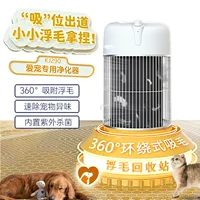 Mku Pet Очиститель воздуха Домашние кошки собаки сосут плавающие волосы УФ-лампа стерилизация отрицательных ионов Интеллектуальное удаление запаха
