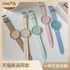 廠家直銷 女款馬卡龍系列小眾 簡約 氣質 高顏值初高中學生石英表