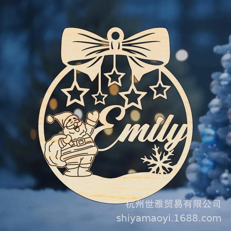 Christmas 定制名字圣诞挂牌圣诞球圣诞树挂件圣诞礼物圣诞装饰品|undefined