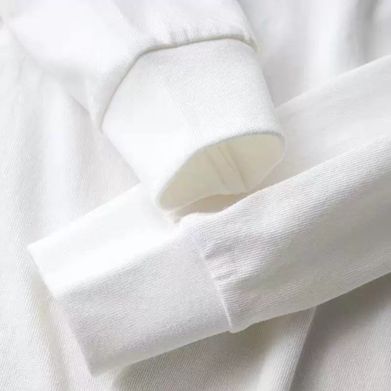 Hangmingze Тяжелая 250 г Синьцзян гребенная хлопковая нить футболка с длинным рукавом женская новая свободная рубашка-основа оптовая продажа мужская