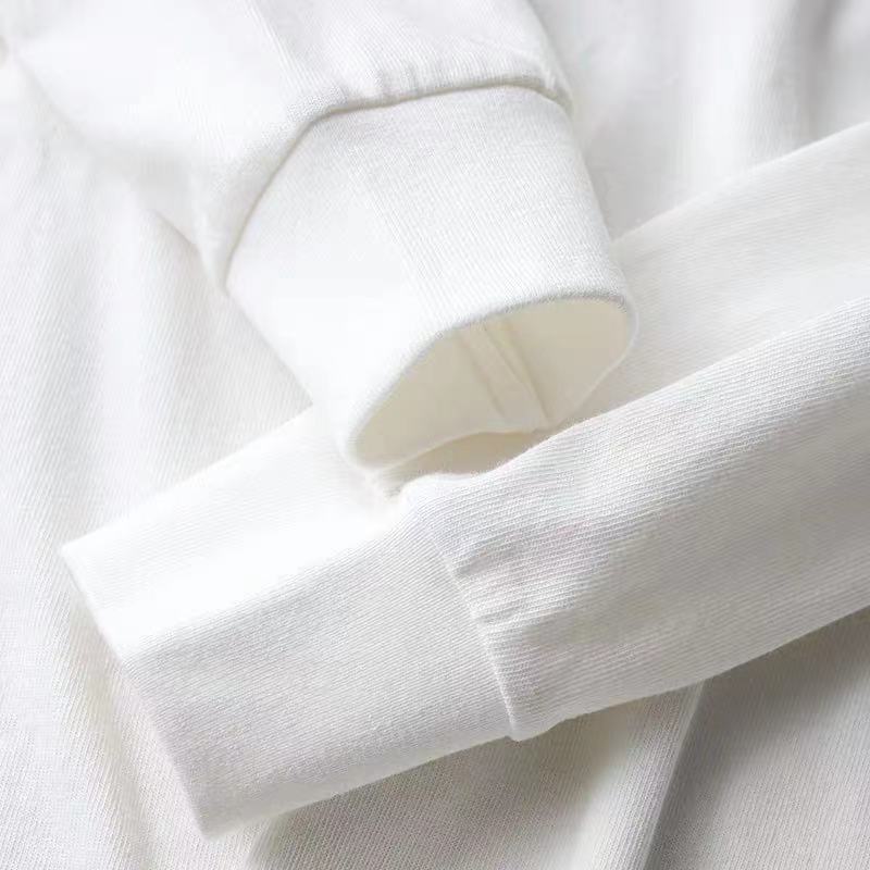 Hangmingze Heavy 250g Xinjiang Combed Cotton Thread Long Sleeve T-shirt Women's New Loose Backing Shirt Wholesale Men's