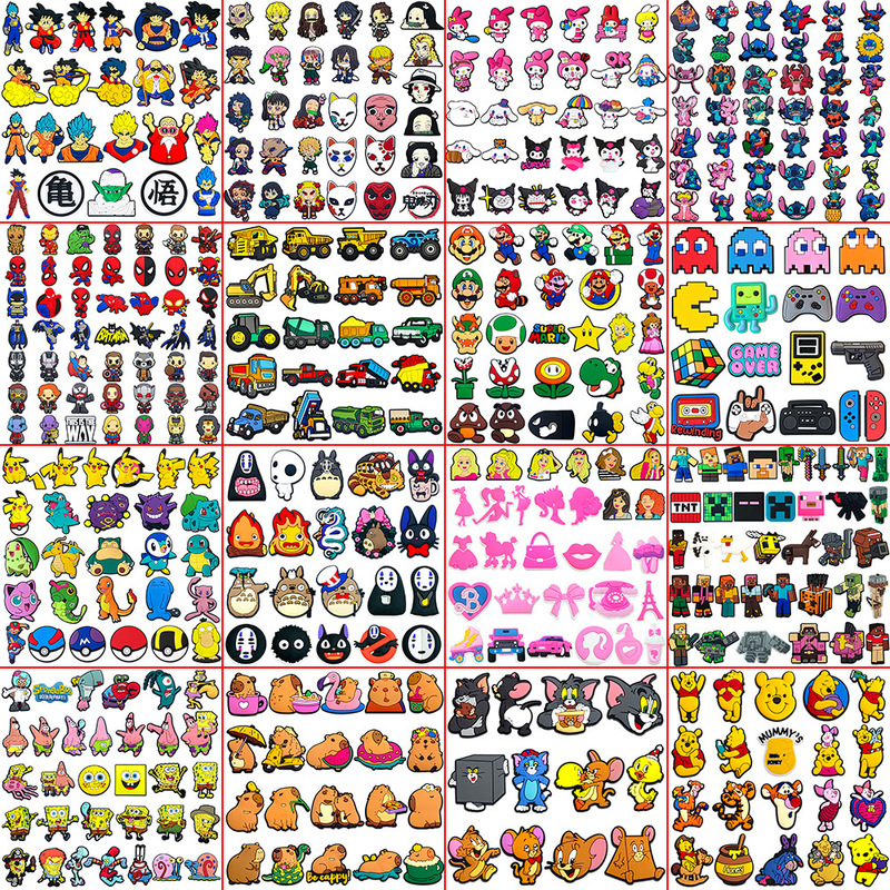 Croc Shoes, 150 Popular Styles, Shoe Accessories, DIY Soft Rubber Shoe Accessories, Shoe Buckles, Pvc Accessories