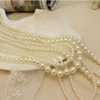 Fashionable necklace from pearl, retro accessory, long sweater, chain, Korean style, European style