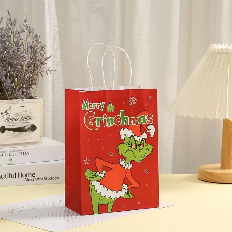 クリスマスギフトバッグクラフト紙袋漫画手提げ袋平安夜ギフトバッグ包装クリスマスギフトバッグ|undefined