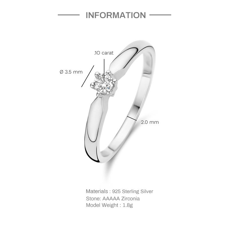 Sterling Silber Elegant Einfacher Stil Geometrisch Überzug Inlay Zirkon Ringe display picture 4