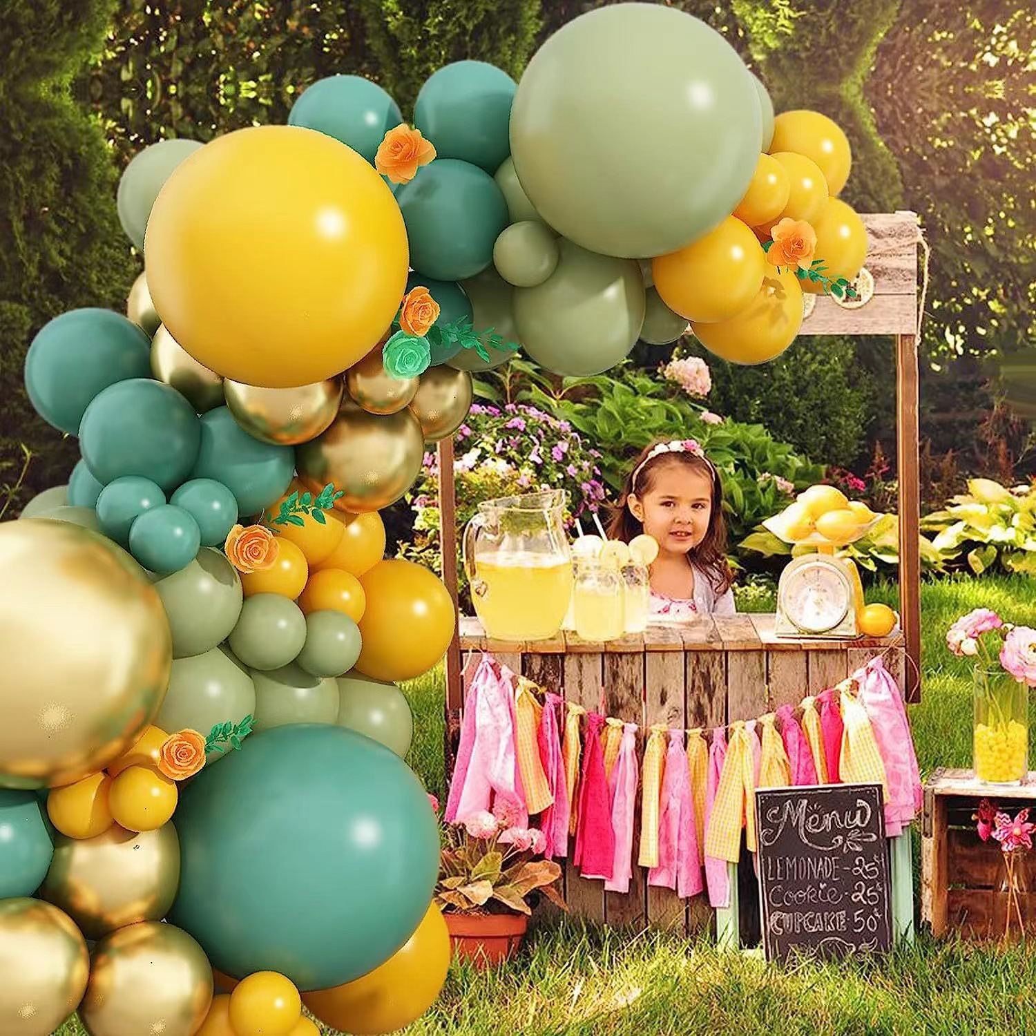 Green Lemon yellow balloon