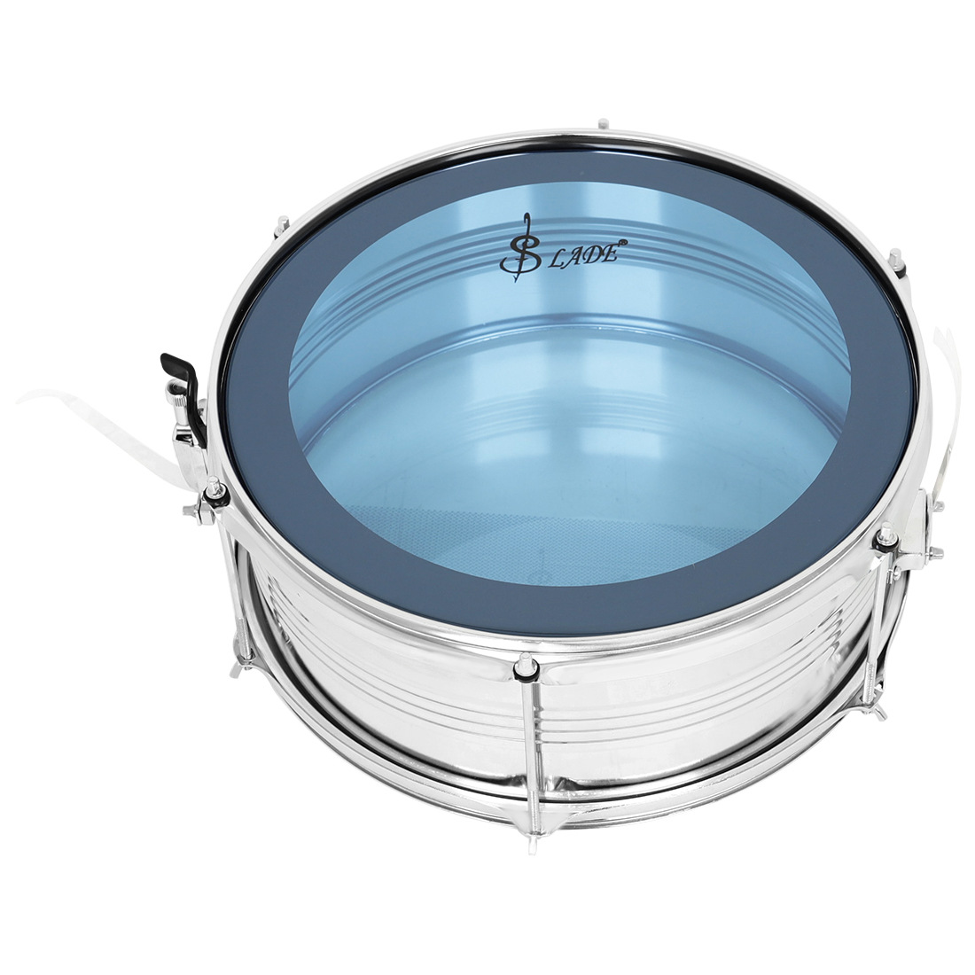 Al por mayor 14 pulgadas batería de cuero azul paquete de batería de plata batería de cuero azul batería de jazz instrumento de batería