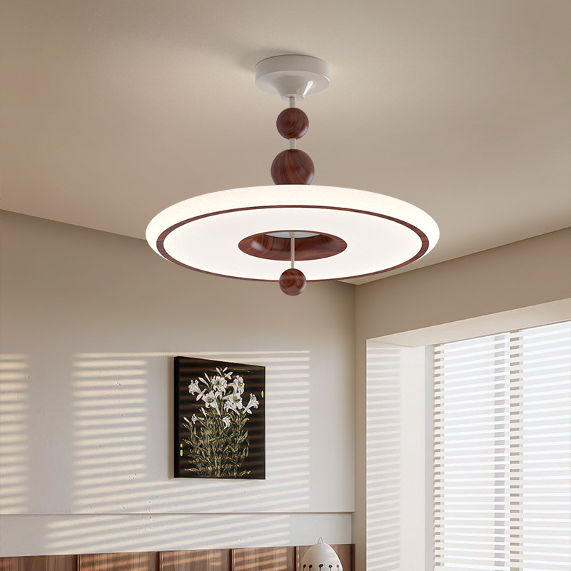 Moderno y simple estilo crema dormitorio comedor bar estudio luz inteligente protección ocular de espectro completo araña con hebilla de seguridad LED