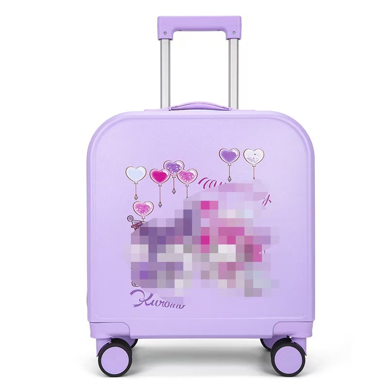 24 años de nuevo modelo de maleta de niños dibujos animados, caja de tracción de ruedas universales, caja de embarque de almacenamiento de gran capacidad en stock