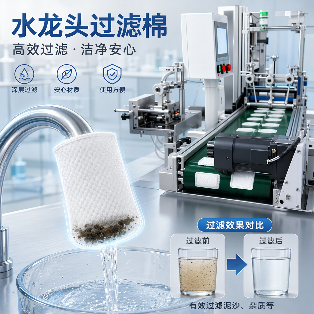 Faucet Filter Cotton Disposable Household Kitchen Thickened Anti-Splash Filter Cotton Bag Water Purification Gadget Wholesale