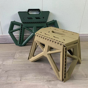 Outdoor Fishing Stool Camping Portable Folding Chair Plastic Chair Small Stool Easy Storage Simple New Model