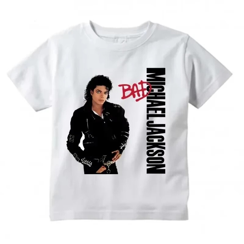 Michael Jackson Graphic Print T-Shirt Harajuku Rock Fashion Casual Short Sleeve Sailor Couple T-Shirt Design