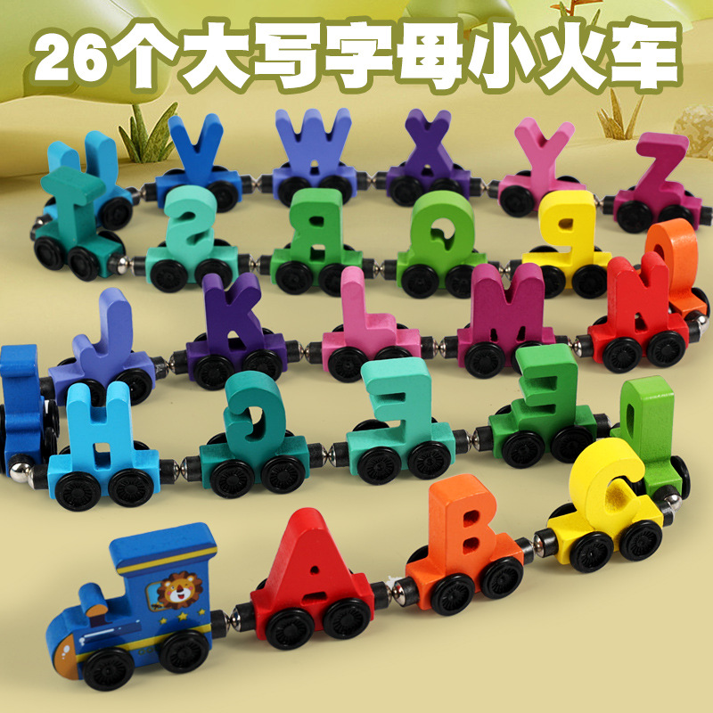 Wooden magnetic digital train