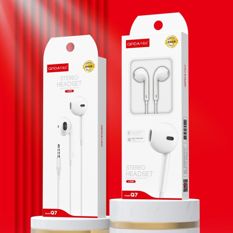 Q7 Headset Brand Wire Control Headset Suitable for Android Pinguo 3.5 Interface Round Hole Headset Call Wire Control Ear