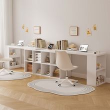 转角书桌家用学习桌子卧室女生梳妆台书柜一体实木L型拐角电脑桌