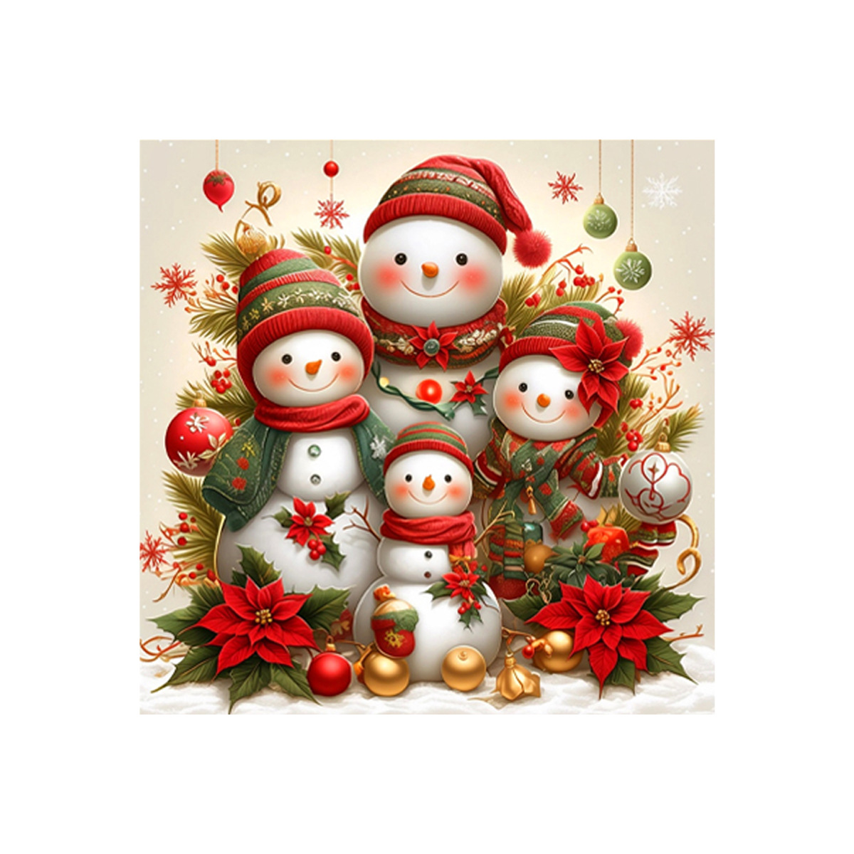 Mona Lisa Real bordado cruzado de Navidad lindo muñeco de nieve dibujos animados sala de estar puerta de entrada dormitorio pequeñas piezas bordadas a mano image 5