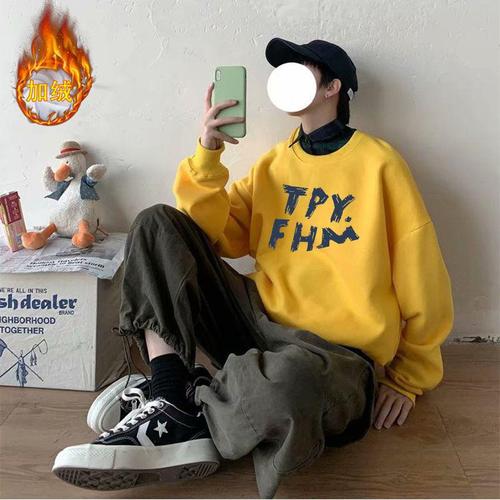 Heavyweight Short-Sleeve T-Shirt for Men - Summer American Streetwear Brand Letter Print Loose Casual Versatile Couple Top