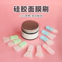 Оптовая мини-кисть для маски из силикона с веерообразной короткой ручкой, портативный инструмент для красоты лица, кисть для грязевой маски и макияжа