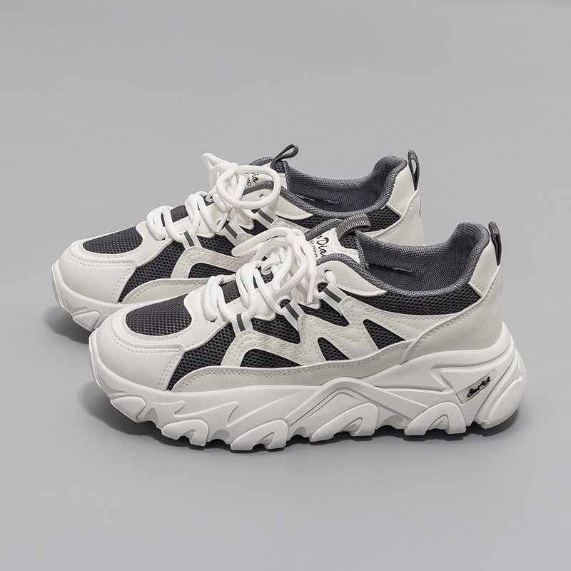 Zapatos estilo Dad para mujer, primavera y verano 2022, nuevos tenis versátiles con suela gruesa que aumentan la altura, estilo coreano, zapatos casuales de moda 7787