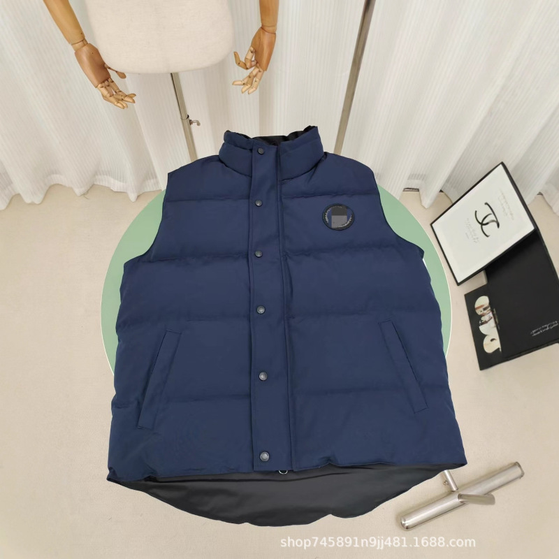 Big Goose down Jacket Diagonal Flap Pocket Pants Black Label down Vest Garson4151M Warm Men's and Women's Couple Vest Classy