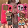 苹果立体iphone16promax玫粉色手机壳