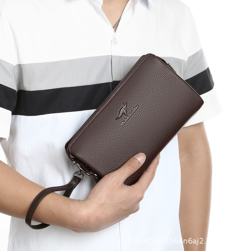 Combination Lock Handbag Business Men's Clutch Bag New Large Capacity Casual Clutch Bag Anti-theft Long Wallet Handbag