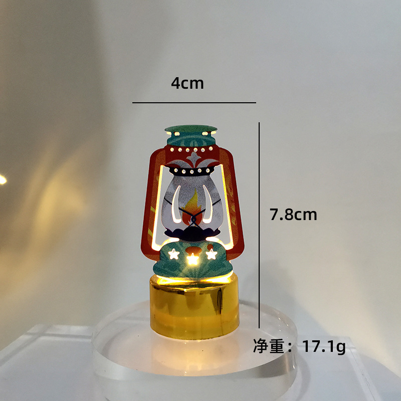 Nueva lámpara de vela electrónica LED iluminación creativa iluminación de atmósfera decoración pequeña lámpara de color hierro forjado estrella de modelado lámpara de noche