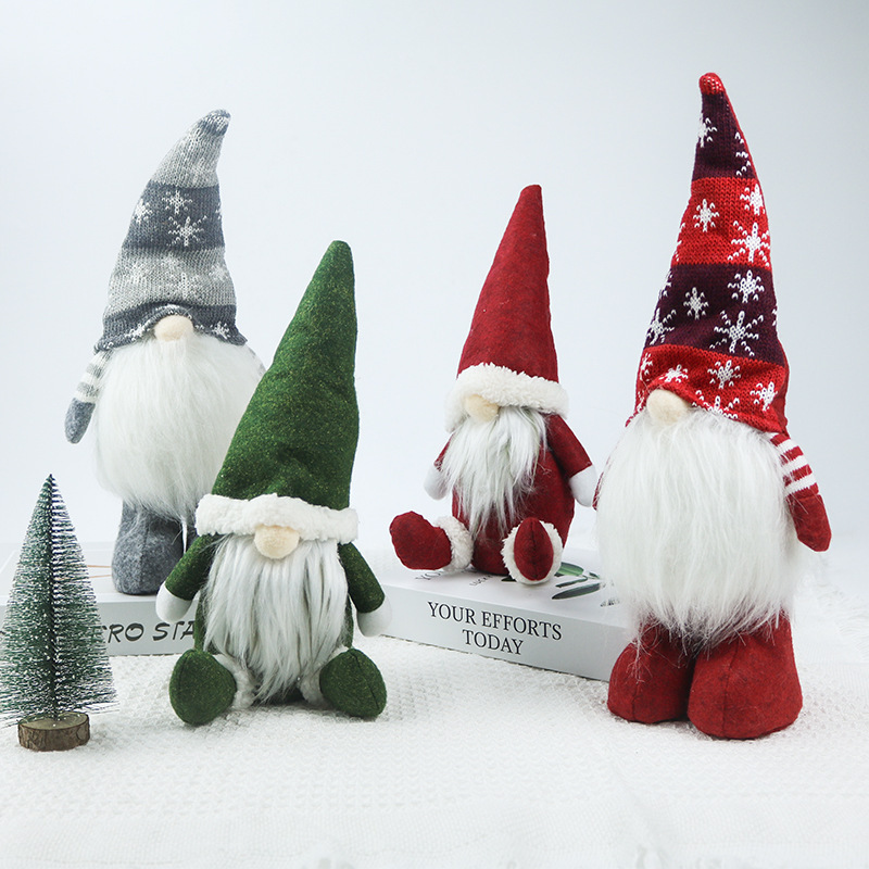 クリスマス装飾サンタクロース顔のない人形人形ウィンドウ装飾品クリスマス用品北欧スタイルの装飾|undefined