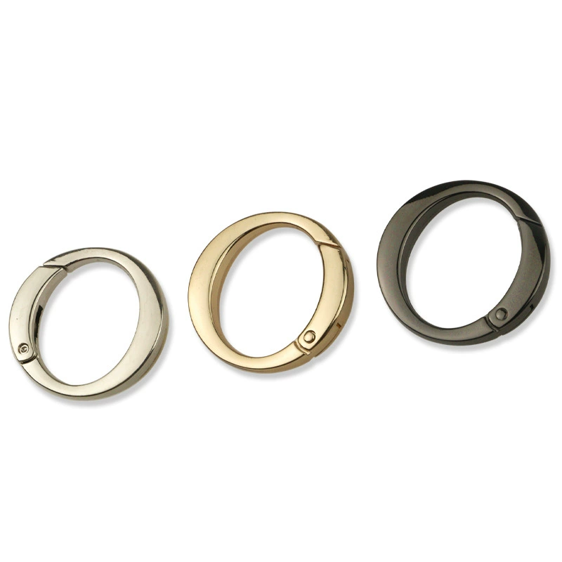 Large open oval egg-shaped spring ring connecting buckle bag strap lifting ring luggage, handbags, leather goods hardware accessories