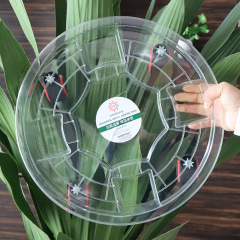 透明花盆托盤帶輪子 家用圓形加厚花托接水盤大號萬向輪花盆底座