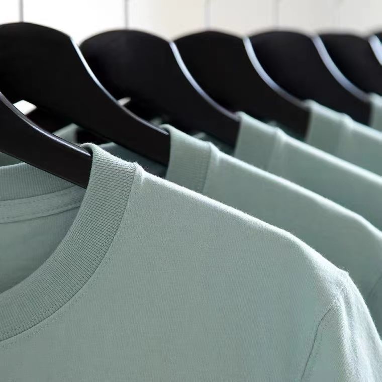 Japanese heavyweight 230g short-sleeved women's summer loose 100% cotton base shirt plain color versatile unisex tee t-shirt