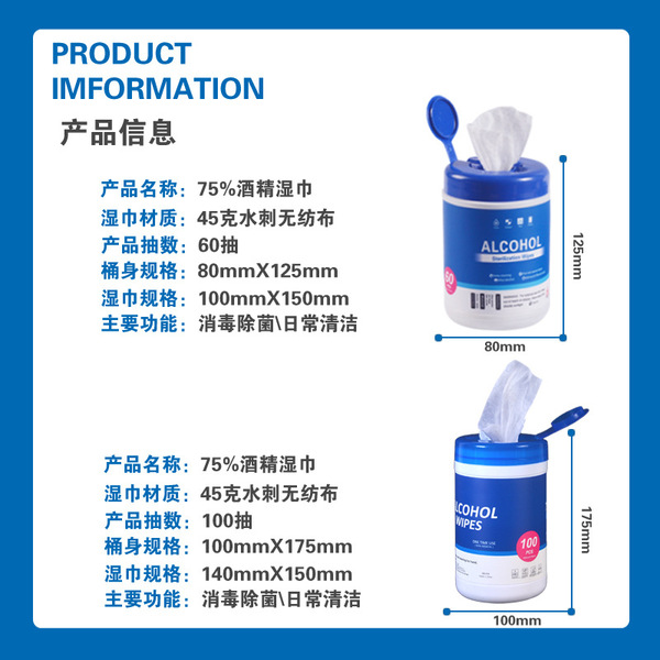 Alcohol wipes bucket