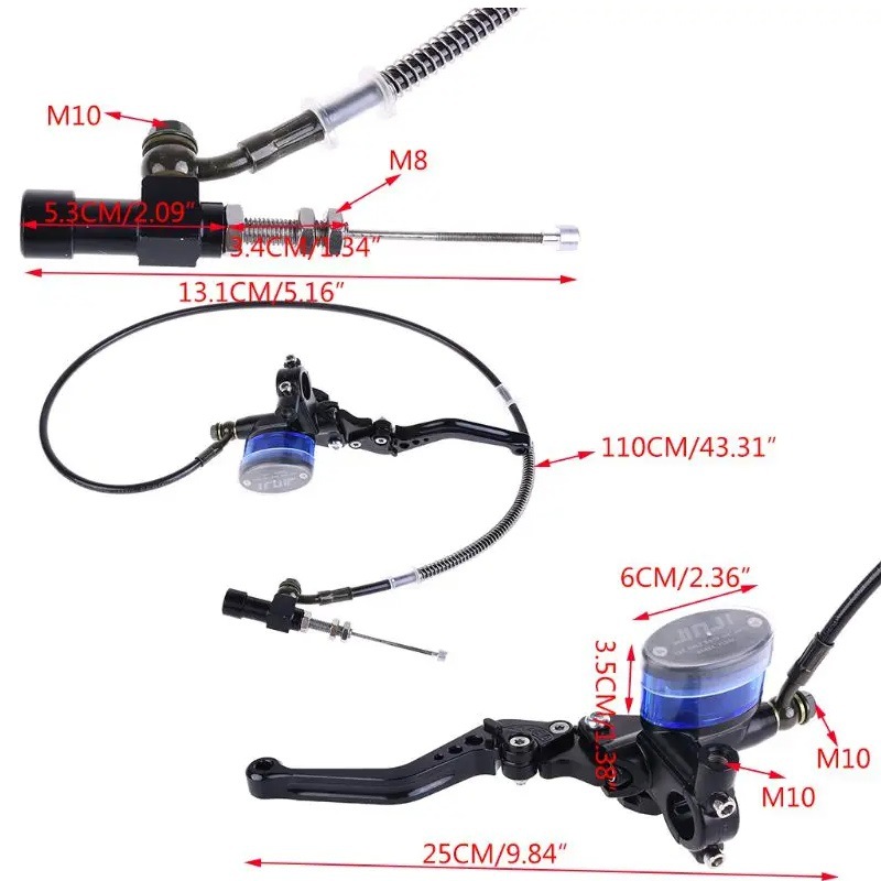 Motorcycle CNC hydraulic clutch kit rod master cylinder 125 ~ 250cc suitable for Honda Yamaha off-road vehicle