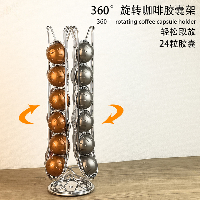 Para Nespresso Vertuo Cápsulas de café 24 cápsulas de café Estante de exhibición de almacenamiento