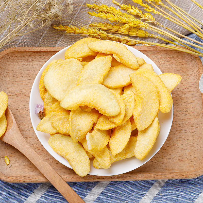 Yellow Peach Crispy Fruit and Vegetable Chips Dehydrated Ready-to-Eat Food Dried Fruit for Pregnant Women and Children Snack Food Bulk Factory Wholesale 
