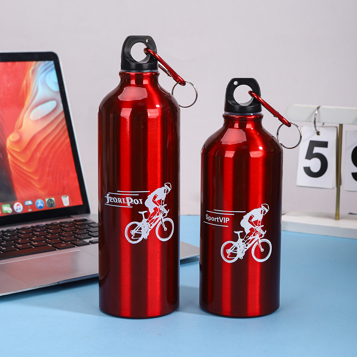Nuevo simple taza de aluminio portátil de gran capacidad para niños y niñas ciclismo alpinismo botella de regalo taza LOGO al por mayor