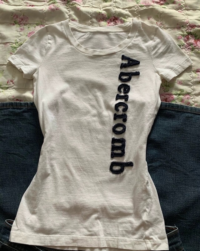 [210g 40 Count Pure Cotton] Towel Embroidered Letters Round Neck Short-Sleeved T-Shirt Women's Slim Top White