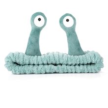 韩版可爱搞怪创意长触角蜗牛头带两个眼睛束发带外星人法兰绒发带