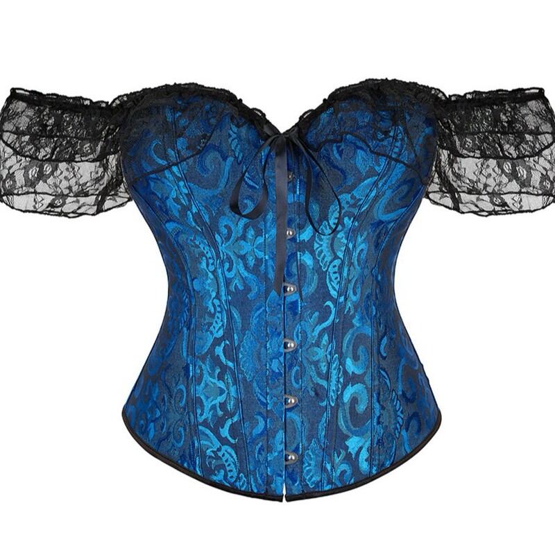 European and American Style Fishbone Lace Corset, Court-Style Side Breast-Covering Shapewear, Tummy Control Waist Cincher, Bust-Lifting Shapewear Outerwear European and American Style Fishbone Lace Corset, Court-Style Side Breast-Covering Shapewear, Tummy Control Waist Cincher, Bust-Lifting Shapewear Outerwear