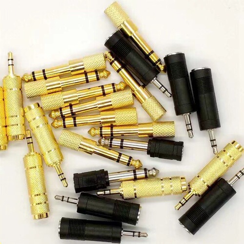 Audio adapter microphone audio adapter 6.5 to 3.5 to 6.5 audio cable metal adapter