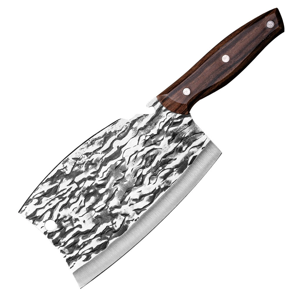 The same style of internet celebrity spot double-edged kitchen knife kitchen household chopping knife forging front cut back cut dual-purpose chef knife tool