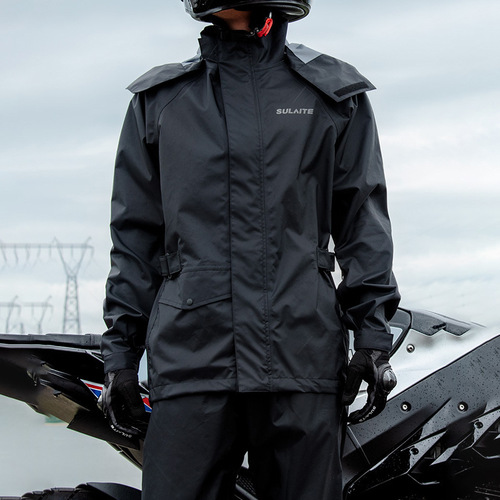 Speedlite Motorcycle Raincoat and Rain Pants Set Rider Waterproof and Heavy Rainproof Thickened Electric Vehicle Takeaway Split Raincoat