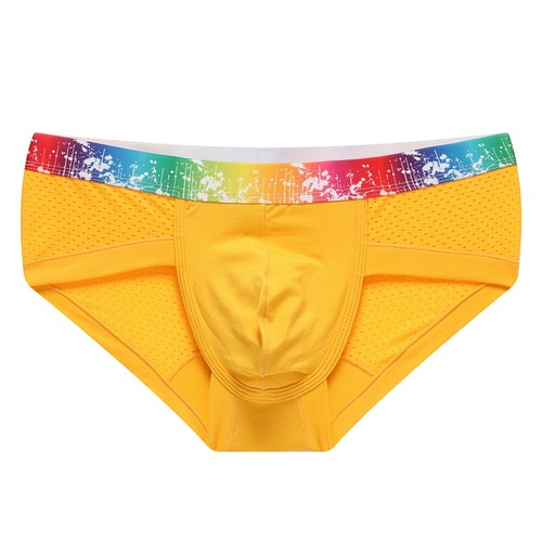 Underwear for men, mesh summer breathable briefs for boys, modal, comfortable, low-waisted, sexy, wide-brimmed, anti-stretching