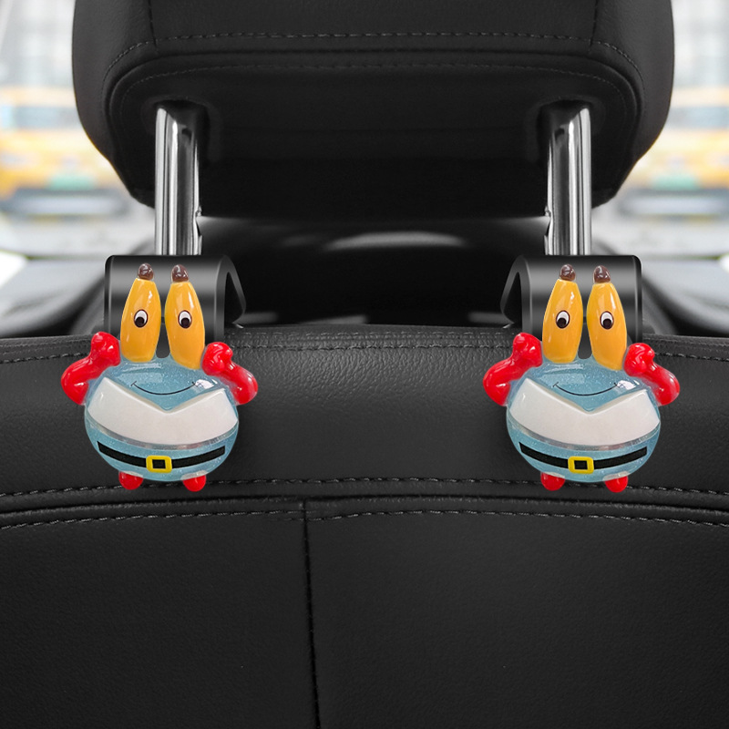 Gancho trasero de automóvil Gancho de respaldo de asiento de dibujos animados Gancho multifuncional para automóvil en automóvil Gancho pequeño para automóvil Gancho de asiento